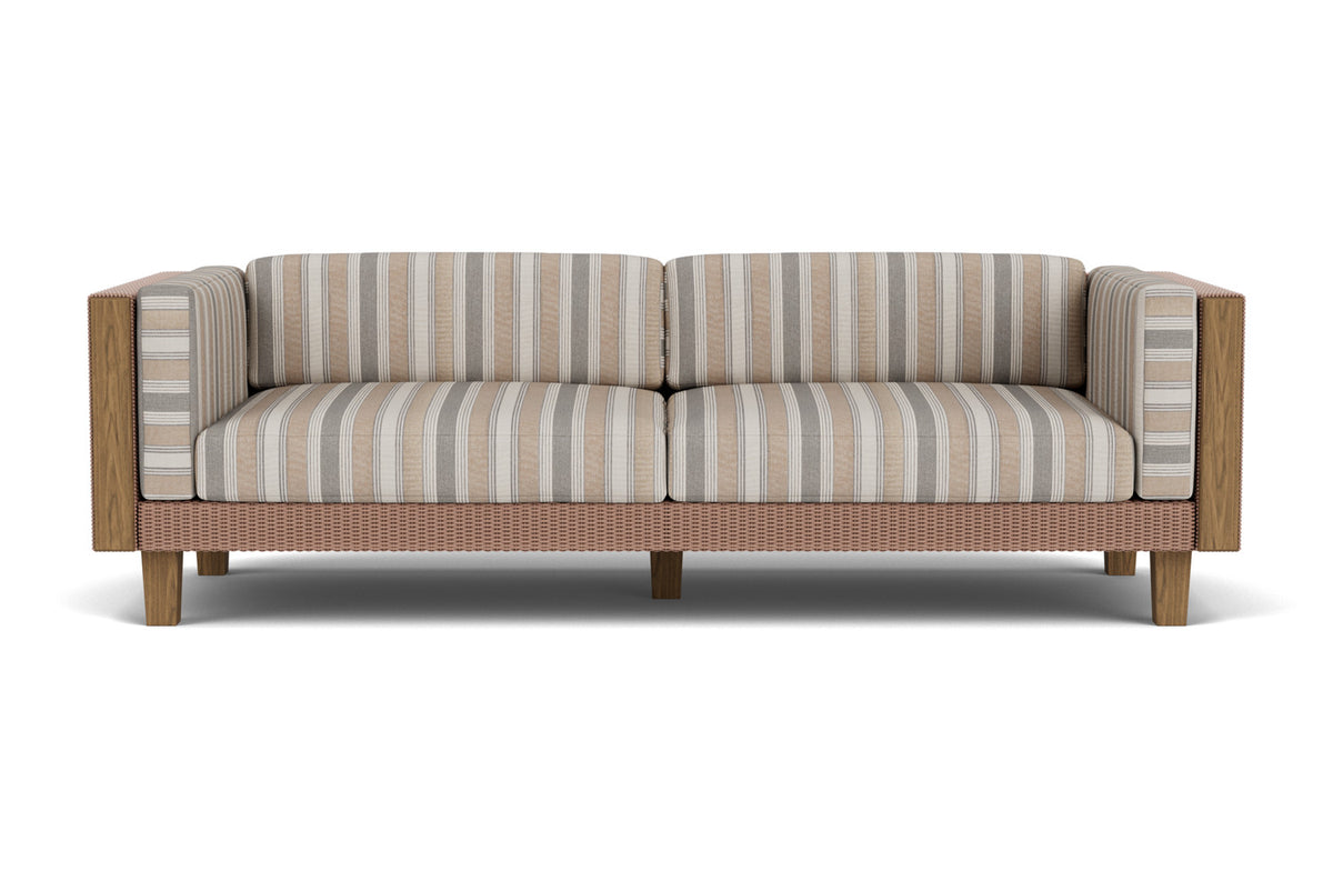 Lloyd Flanders Catalina Living Room Set in Rosewood with Hayden Sand fabric