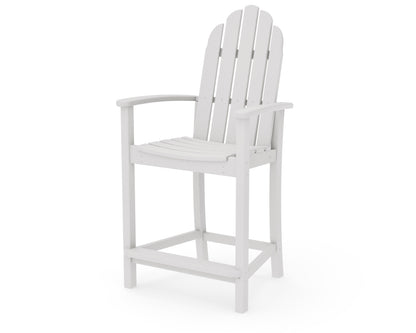 POLYWOOD Classic Adirondack Counter Chair in Vintage White