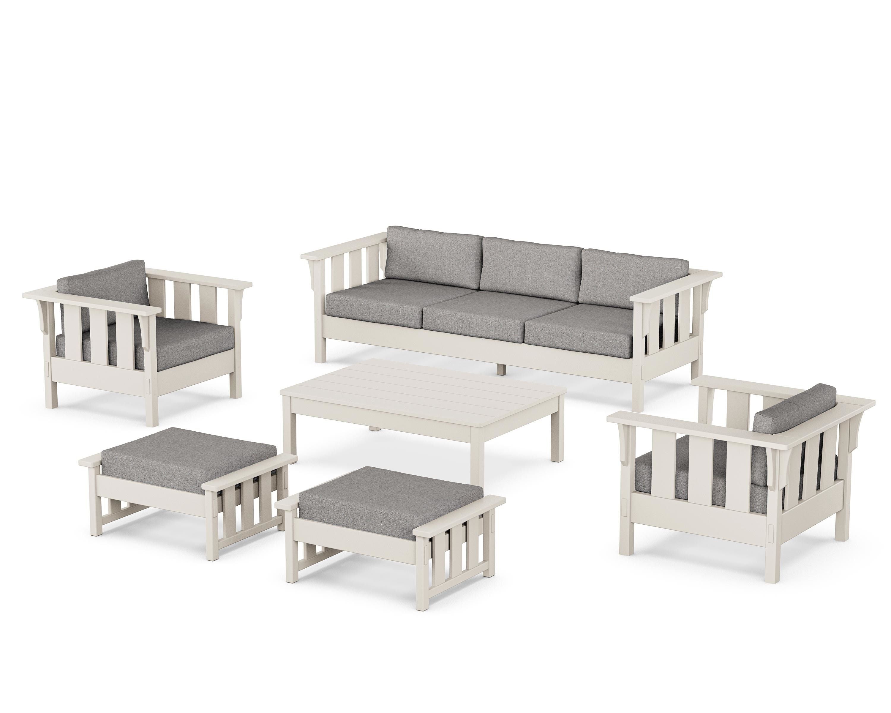 POLYWOOD Acadia 6-Piece Lounge Sofa Set