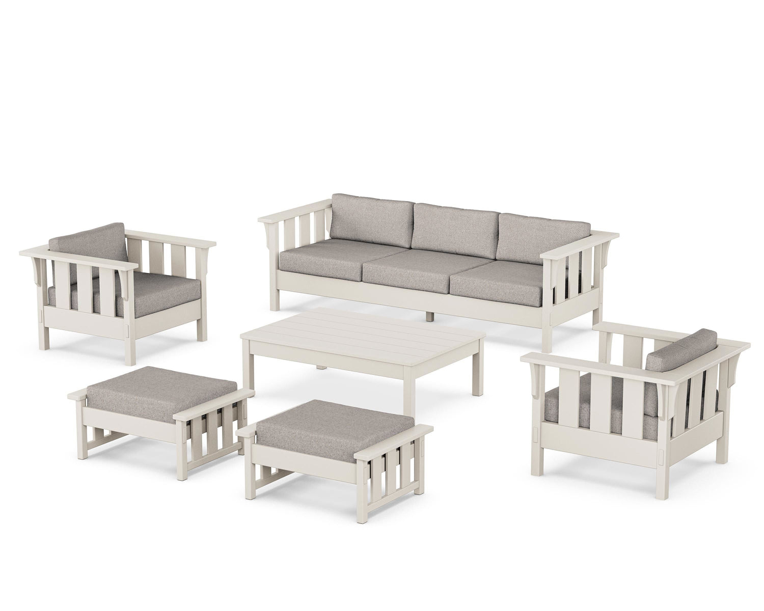 POLYWOOD Acadia 6-Piece Lounge Sofa Set