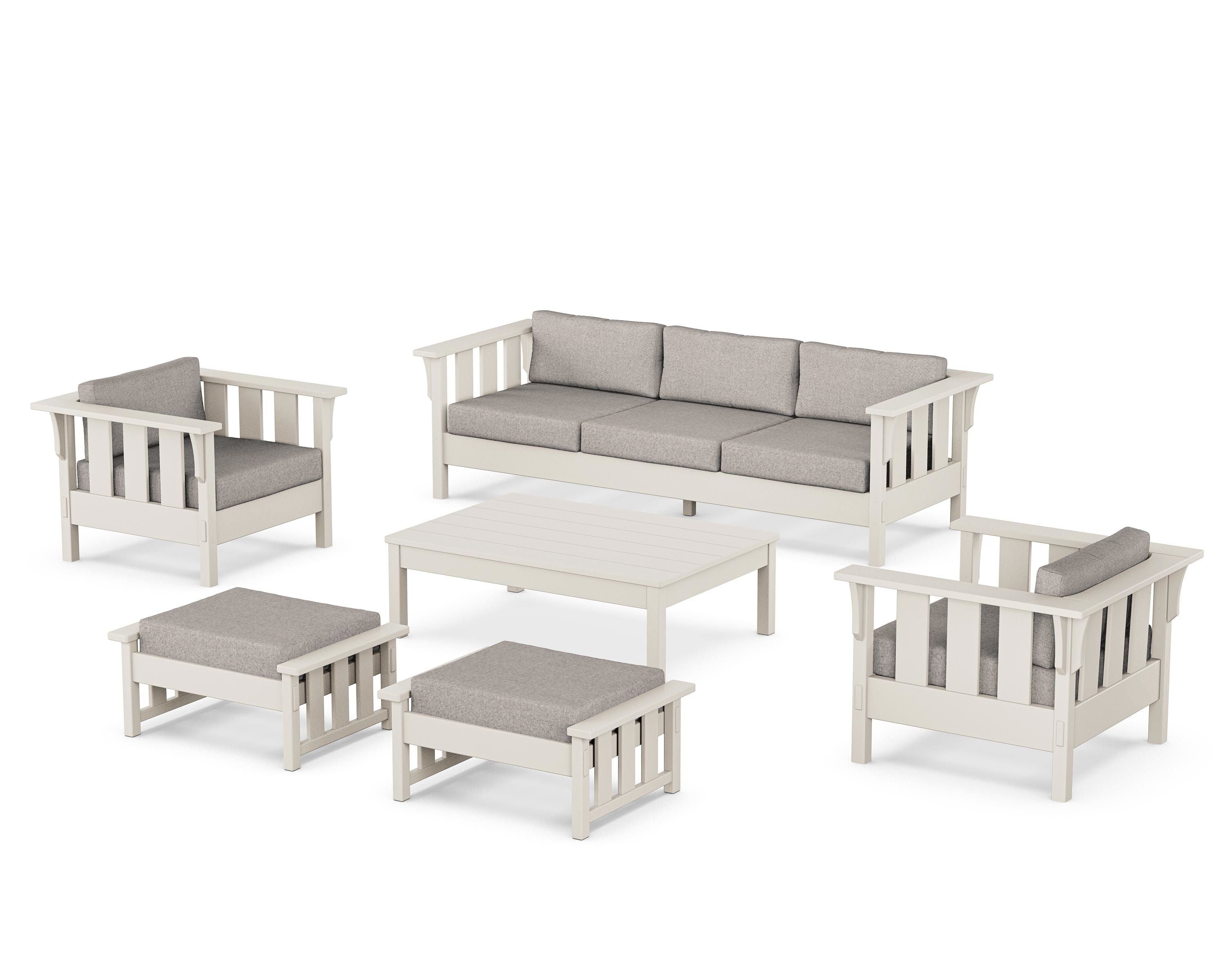 POLYWOOD Acadia 6-Piece Lounge Sofa Set