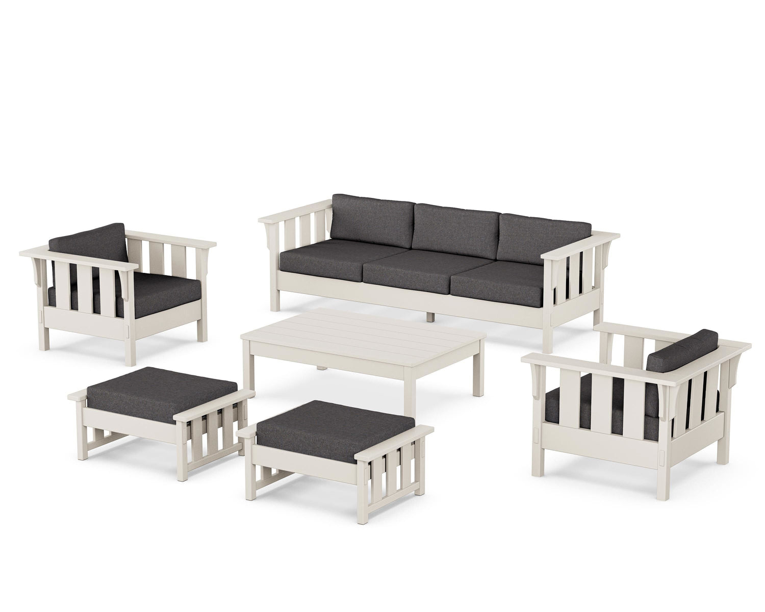 POLYWOOD Acadia 6-Piece Lounge Sofa Set