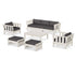 POLYWOOD Acadia 6-Piece Lounge Sofa Set in Sand / Ash Charcoal