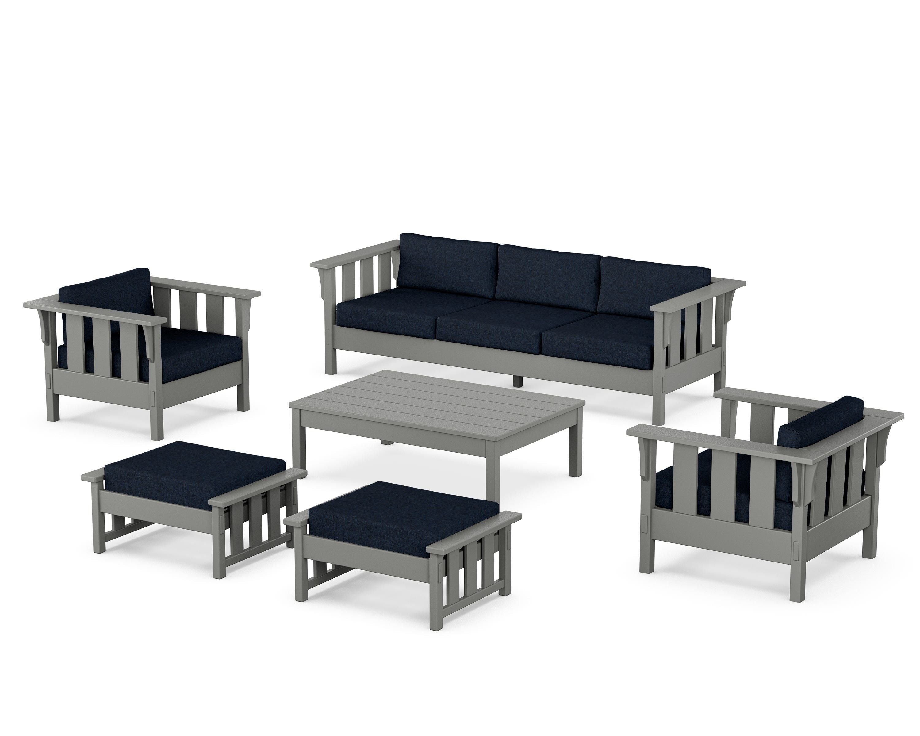 POLYWOOD Acadia 6-Piece Lounge Sofa Set