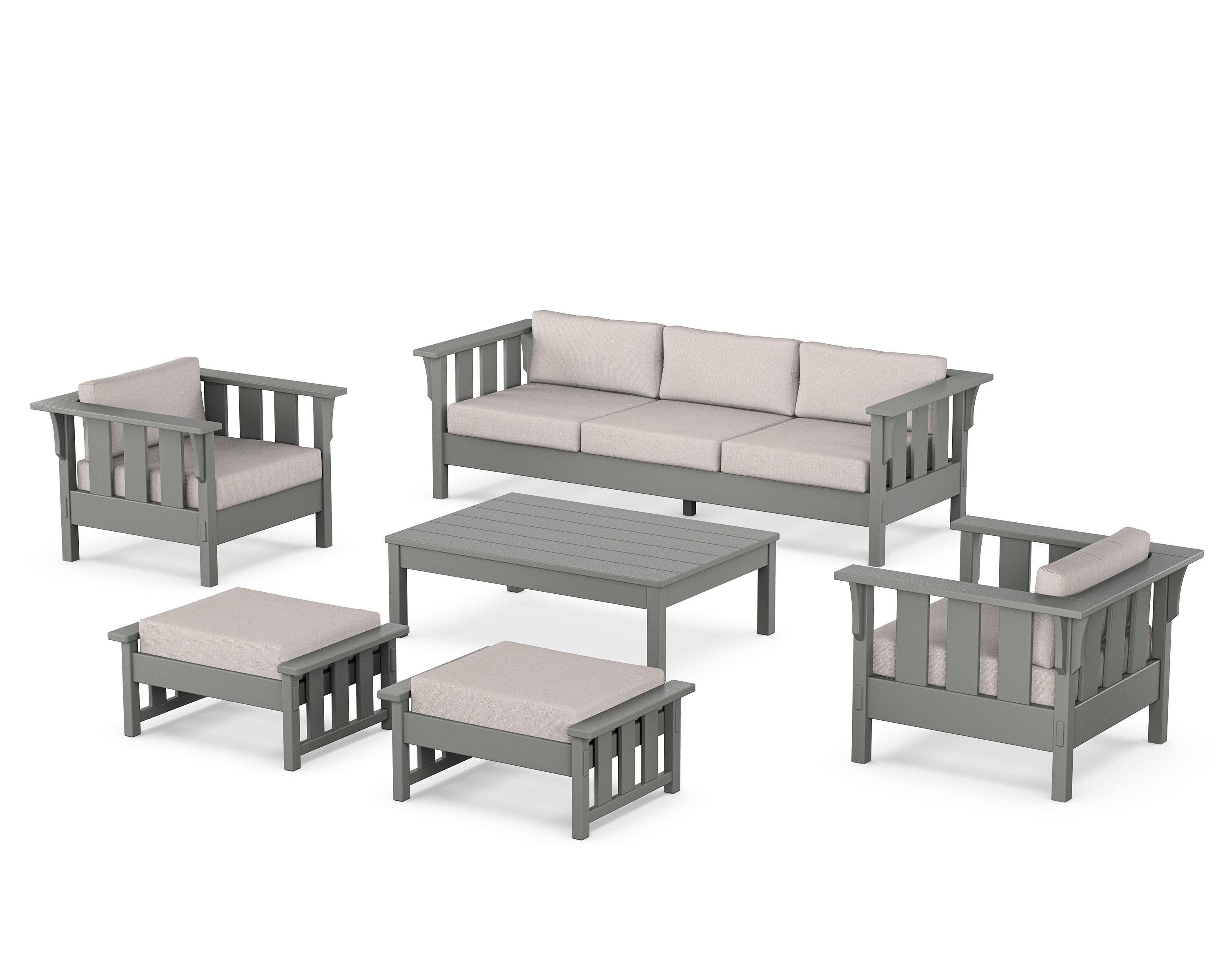 POLYWOOD Acadia 6-Piece Lounge Sofa Set