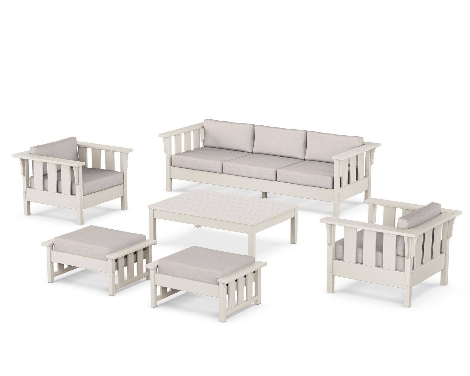 POLYWOOD Acadia 6-Piece Lounge Sofa Set