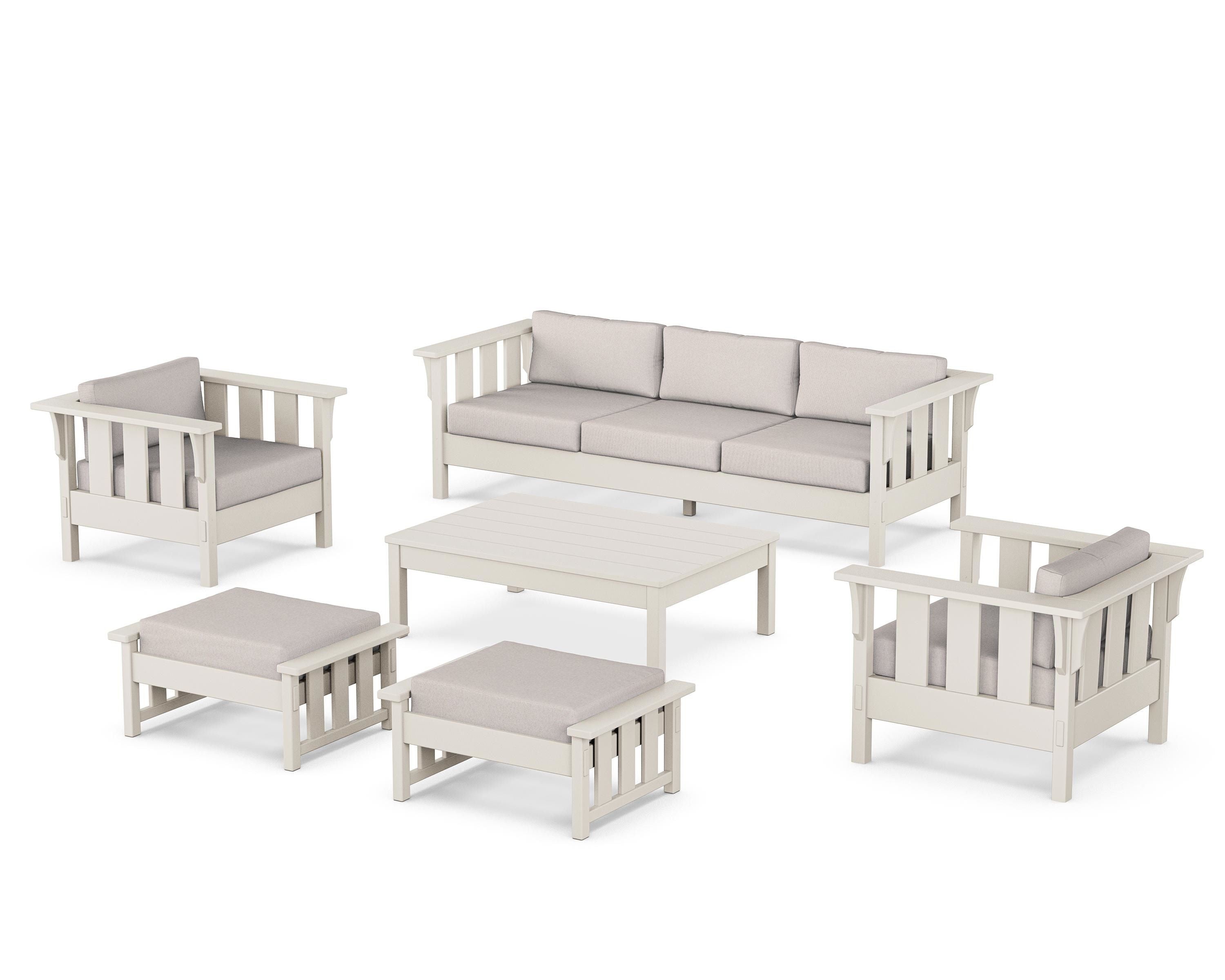 POLYWOOD Acadia 6-Piece Lounge Sofa Set