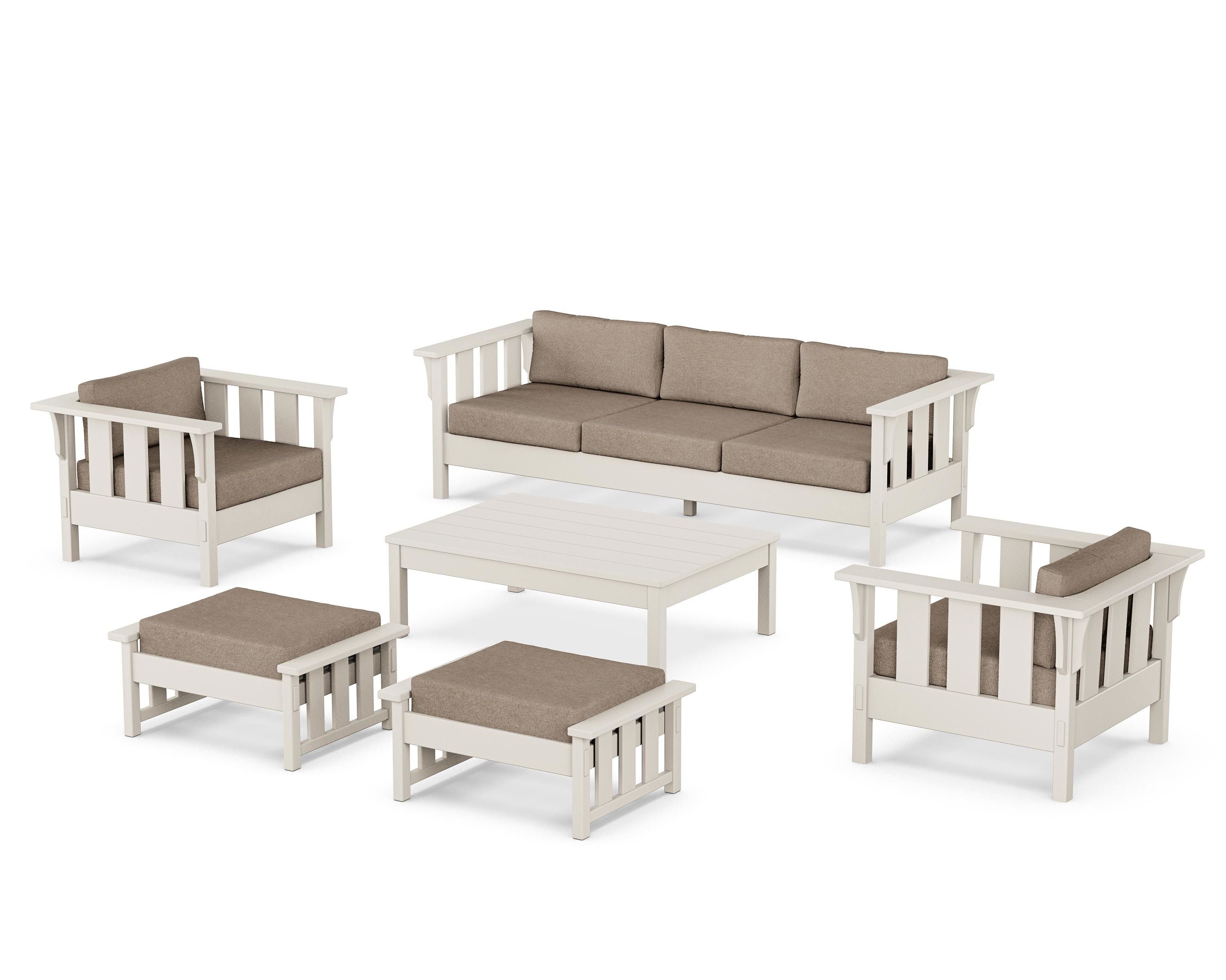 POLYWOOD Acadia 6-Piece Lounge Sofa Set