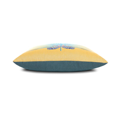 Elaine Smith Chameleon Lagoon 22x22 outdoor pillow, aqua and teal - view 9