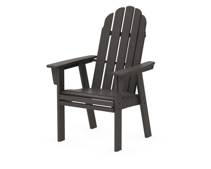 POLYWOOD Vineyard Curveback Adirondack Dining Chair in Vintage Coffee
