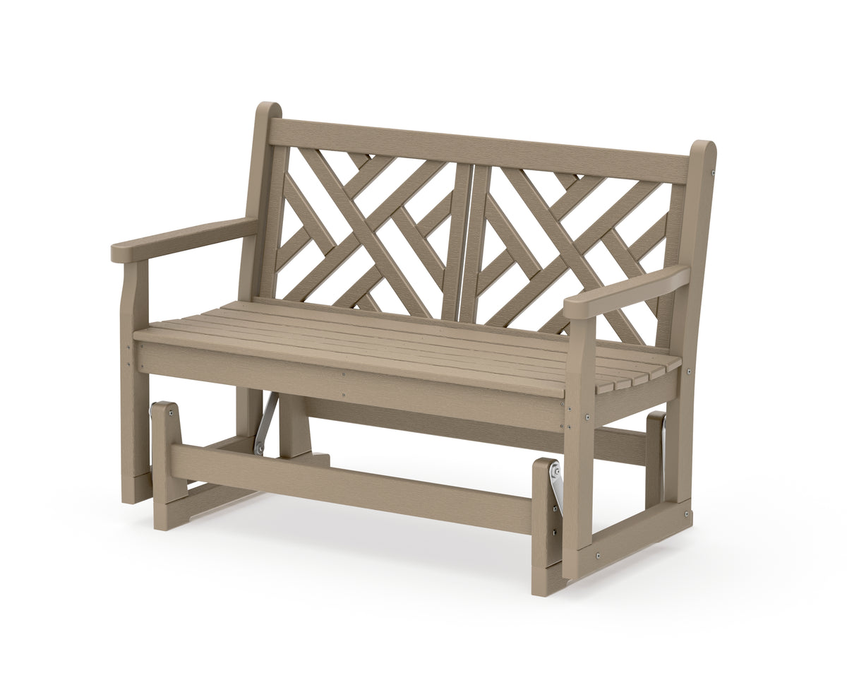 POLYWOOD Chippendale 48" Glider in Vintage Sahara