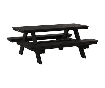 Berlin Gardens Rectangular Picnic Table in Black