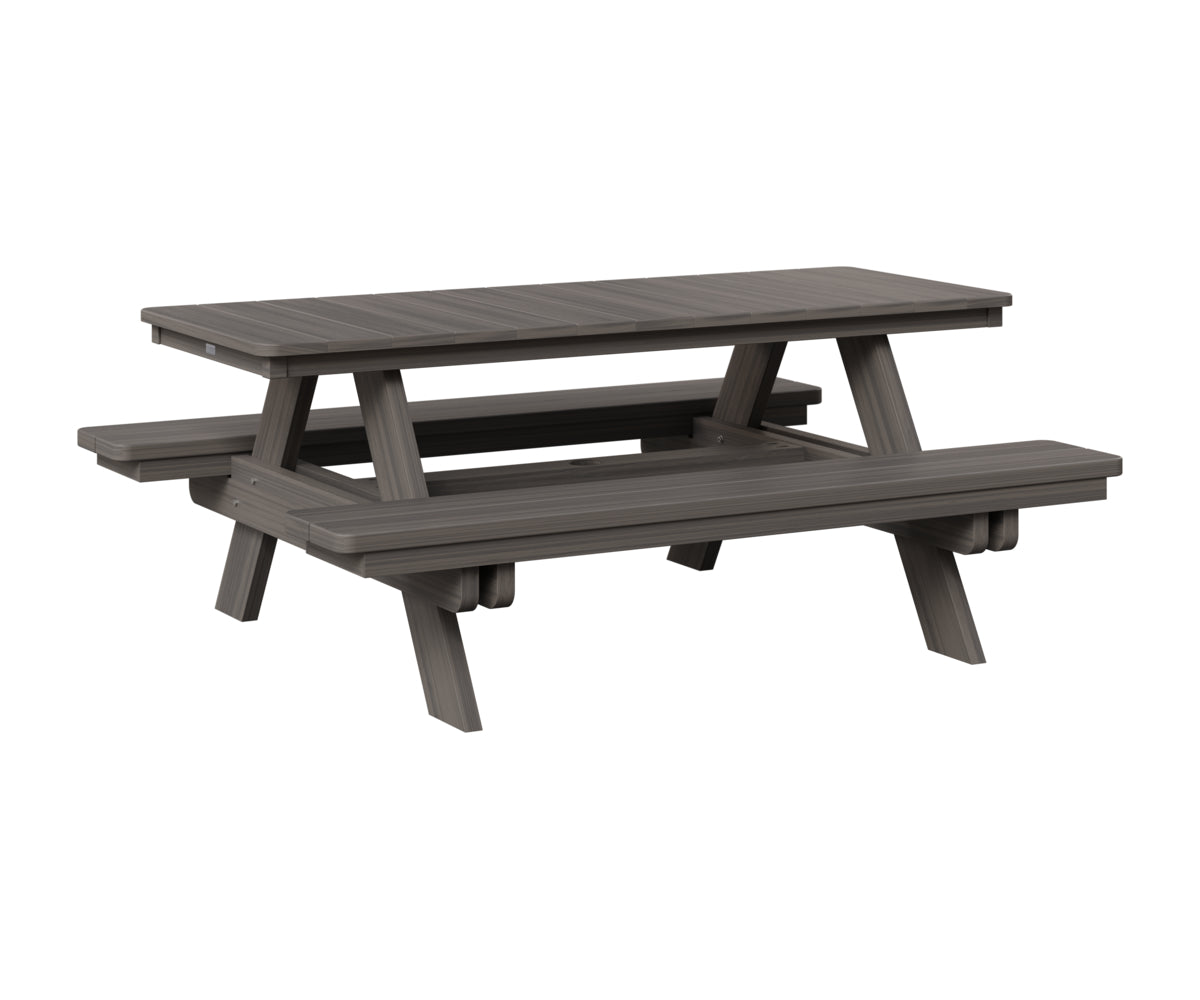 Berlin Gardens Rectangular Picnic Table in Coastal Gray