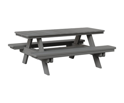Berlin Gardens Rectangular Picnic Table in Driftwood Gray