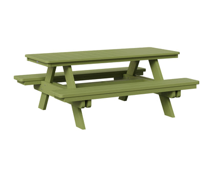Berlin Gardens Rectangular Picnic Table in Kiwi Green