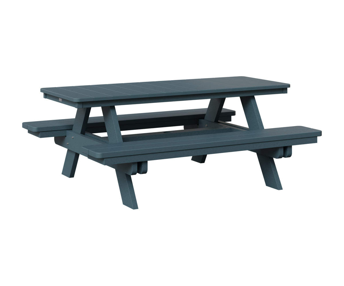 Berlin Gardens Rectangular Picnic Table in Slate