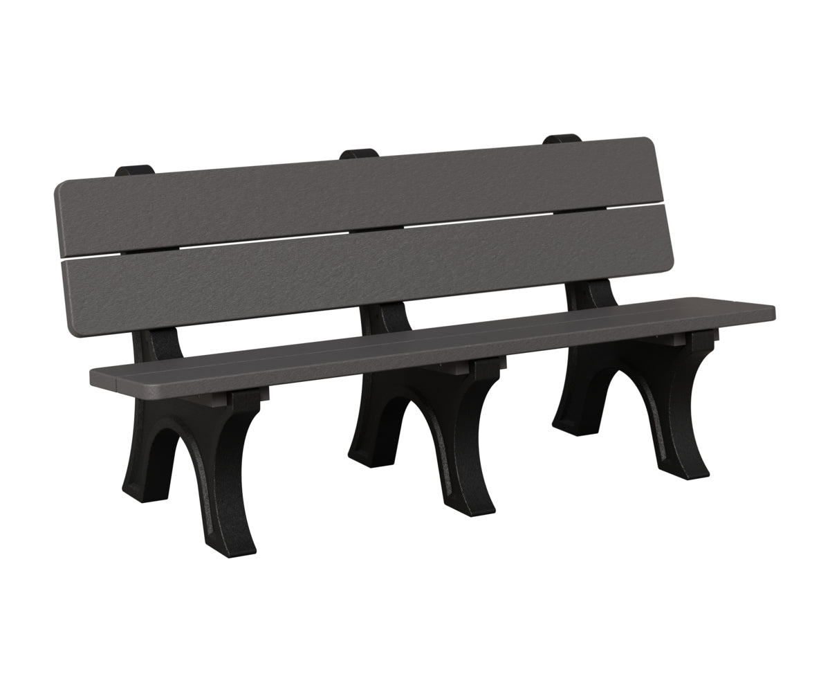 Berlin Gardens Park Bench in Smoke Gray