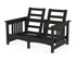POLYWOOD Club Mission Loveseat Frame in Black