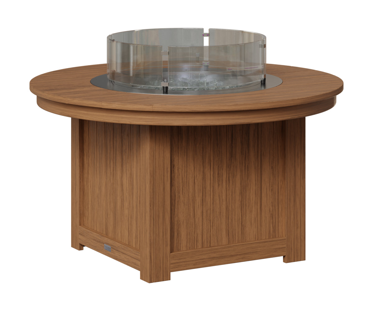Berlin Gardens Donoma 44" Round Fire Pit in Antique Mahogany