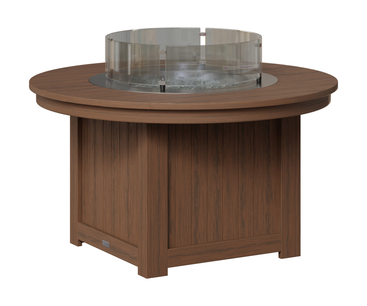 Berlin Gardens Donoma 44" Round Fire Pit in Brazilian Walnut