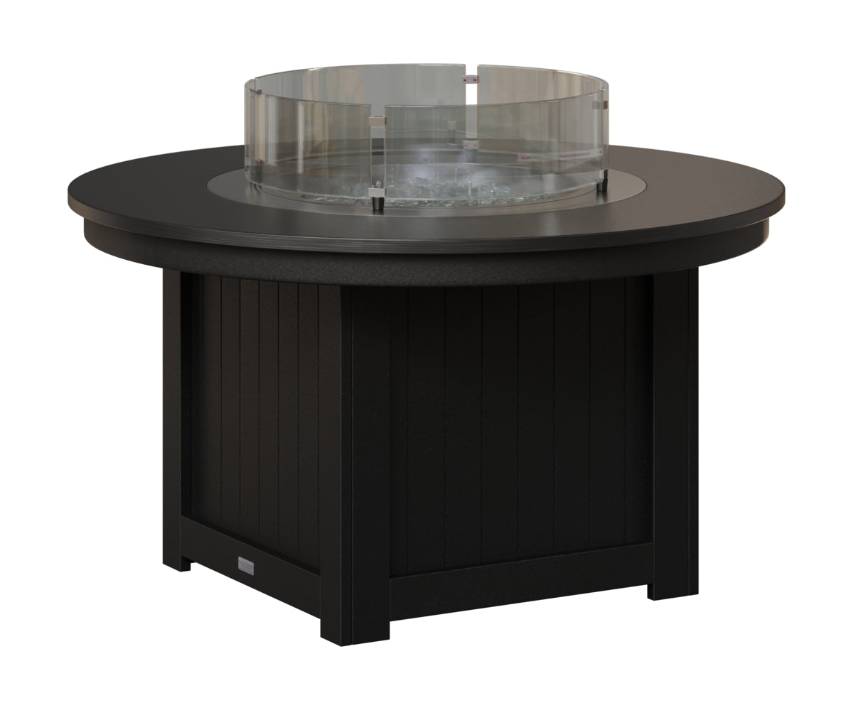 Berlin Gardens Donoma 44" Round Fire Pit in Black, Hammered Black top