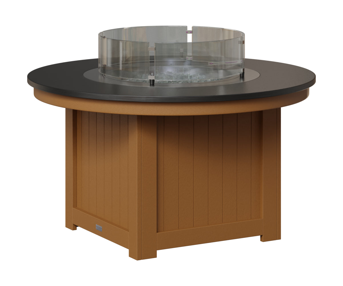 Berlin Gardens Donoma 44" Round Fire Pit in Cedar, Hammered Black top