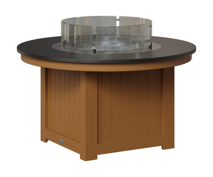 Berlin Gardens Donoma 44" Round Fire Pit in Cedar, Hammered Black top