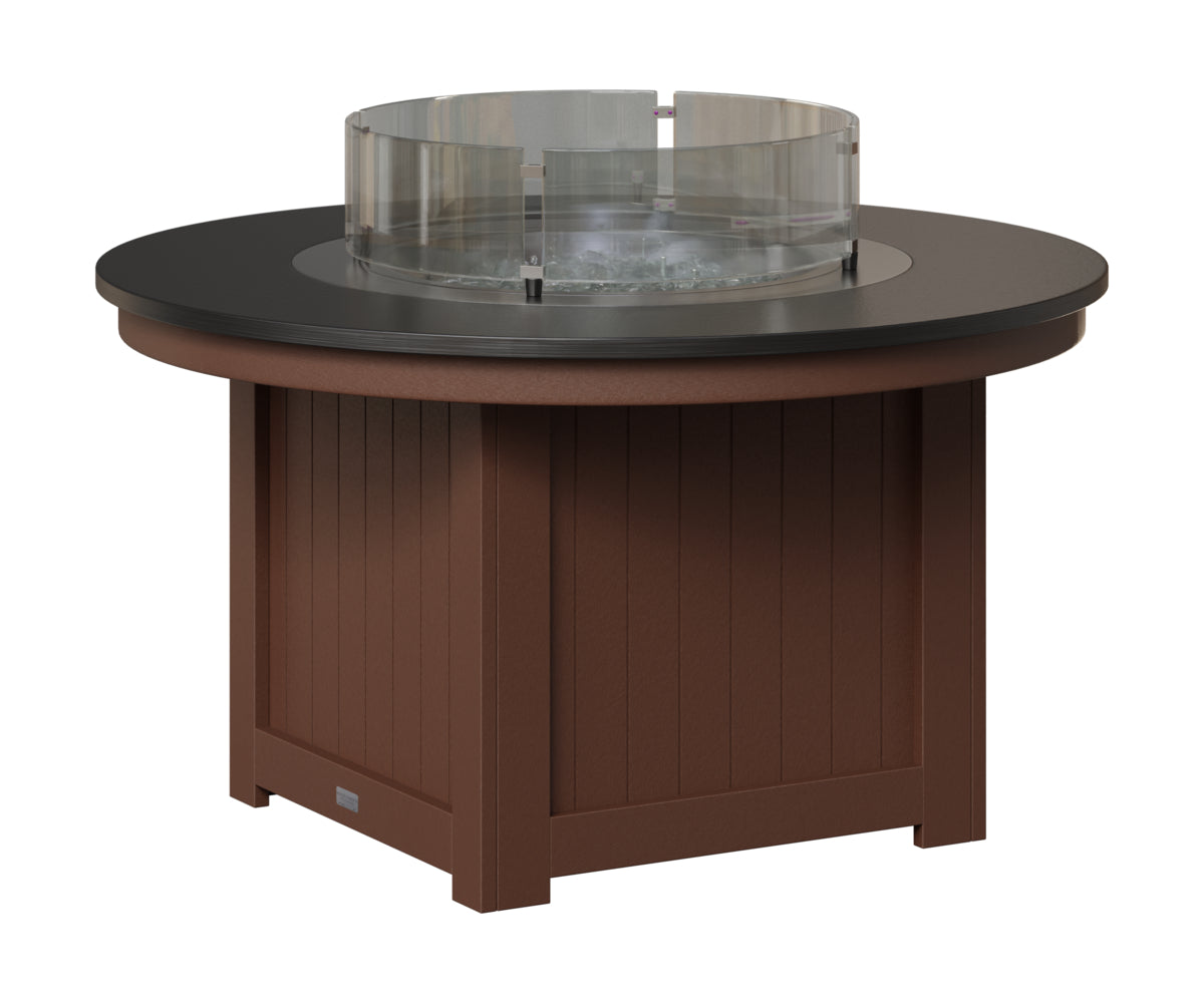 Berlin Gardens Donoma 44" Round Fire Pit in Chocolate Brown, Hammered Black top