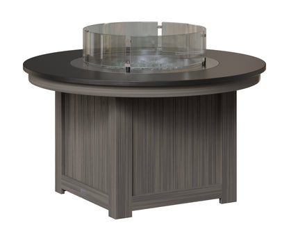 Berlin Gardens Donoma 44" Round Fire Pit in Coastal Gray, Hammered Black top