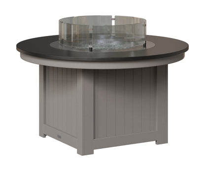 Berlin Gardens Donoma 44" Round Fire Pit in Light Gray, Hammered Black top