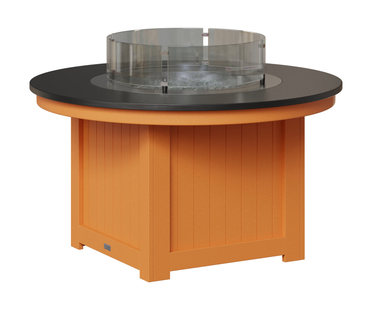 Berlin Gardens Donoma 44" Round Fire Pit in Mango Orange, Hammered Black top