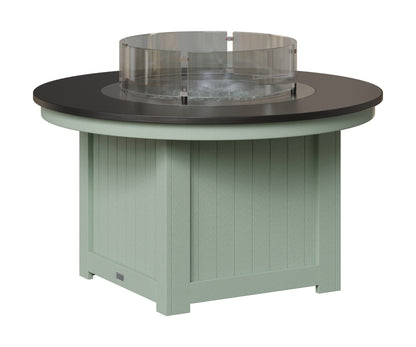 Berlin Gardens Donoma 44" Round Fire Pit in Sea Foam, Hammered Black top