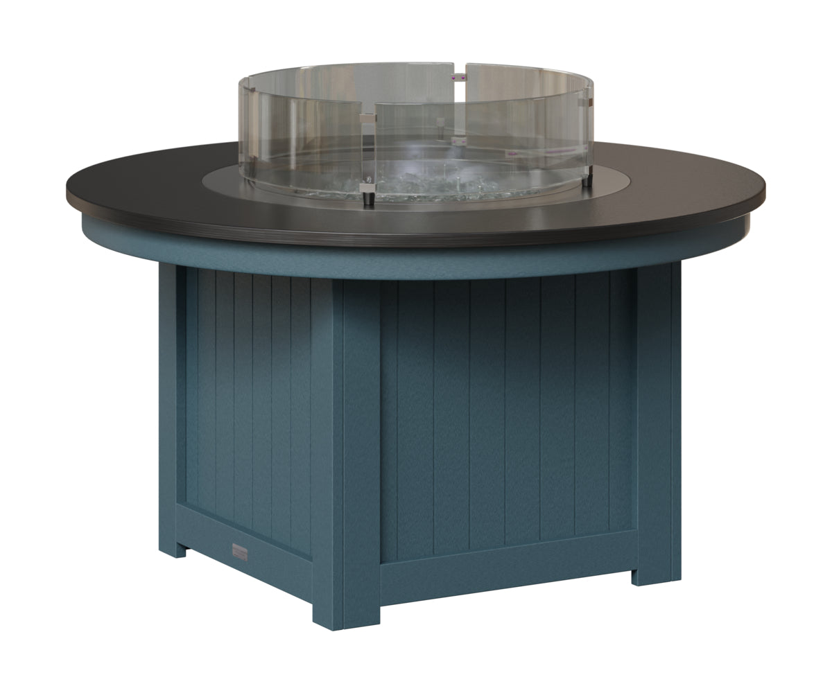 Berlin Gardens Donoma 44" Round Fire Pit in Slate, Hammered Black top