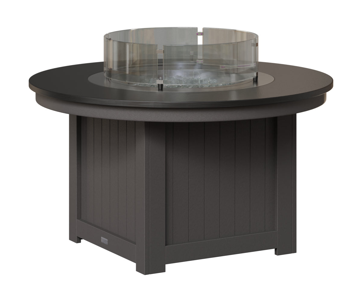 Berlin Gardens Donoma 44" Round Fire Pit in Smoke Gray, Hammered Black top