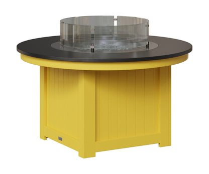 Berlin Gardens Donoma 44" Round Fire Pit in Sunburst Yellow, Hammered Black top