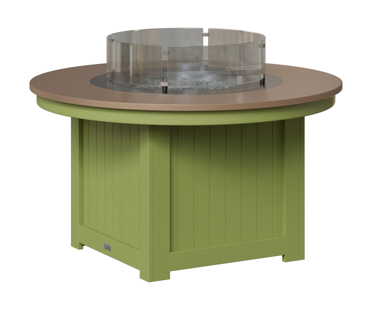 Berlin Gardens Donoma 44" Round Fire Pit in Kiwi Green, Hammered Bronze top