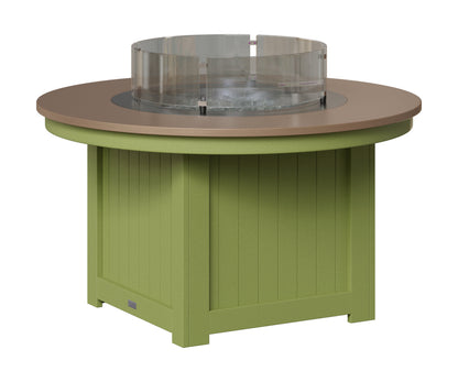 Berlin Gardens Donoma 44" Round Fire Pit in Kiwi Green, Hammered Bronze top
