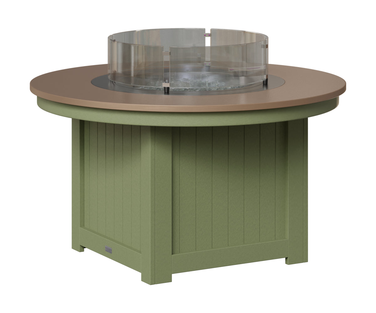 Berlin Gardens Donoma 44" Round Fire Pit in Sage, Hammered Bronze top
