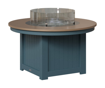Berlin Gardens Donoma 44" Round Fire Pit in Slate, Hammered Bronze top