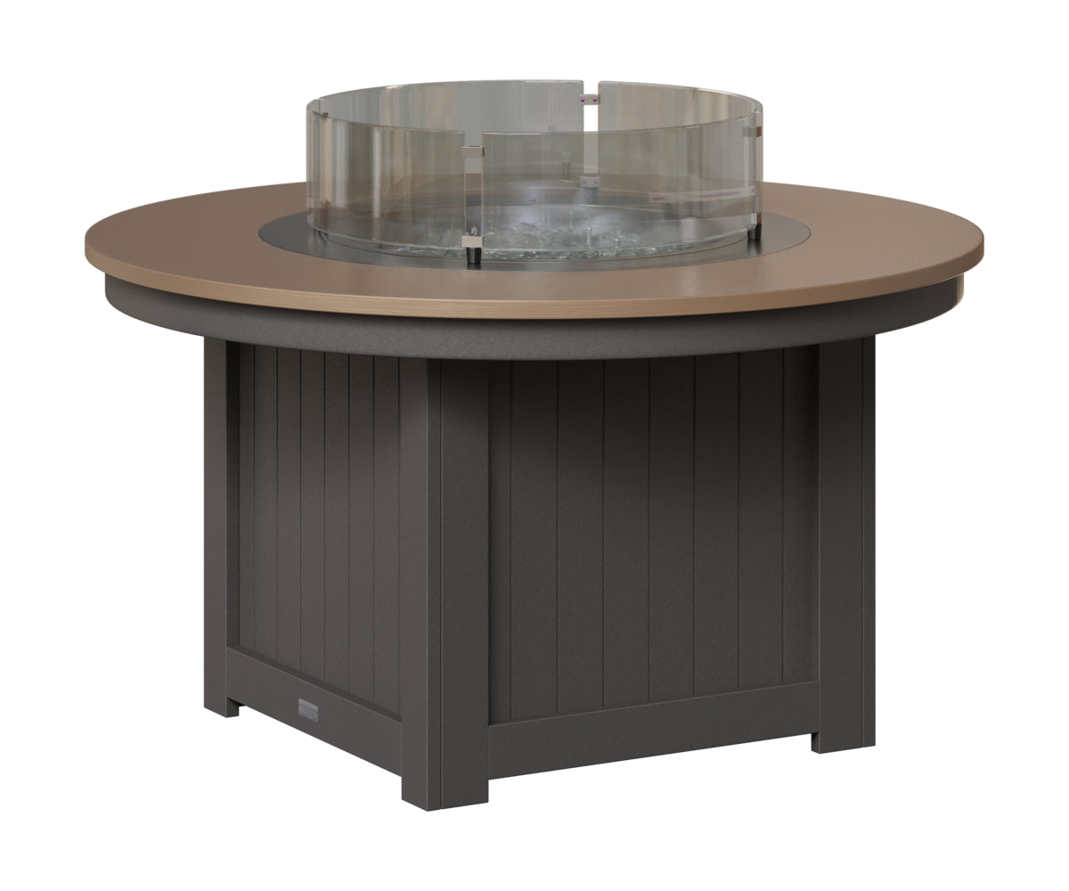 Berlin Gardens Donoma 44" Round Fire Pit in Smoke Gray, Hammered Bronze top
