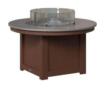 Berlin Gardens Donoma 44" Round Fire Pit in Chocolate Brown, Hammered Stainless top