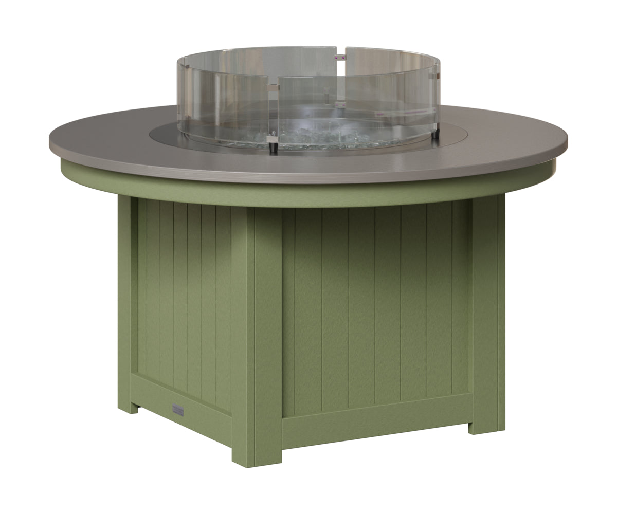 Berlin Gardens Donoma 44" Round Fire Pit in Sage, Hammered Stainless top