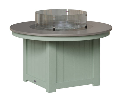 Berlin Gardens Donoma 44" Round Fire Pit in Sea Foam, Hammered Stainless top
