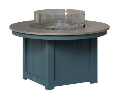 Berlin Gardens Donoma 44" Round Fire Pit in Slate, Hammered Stainless top