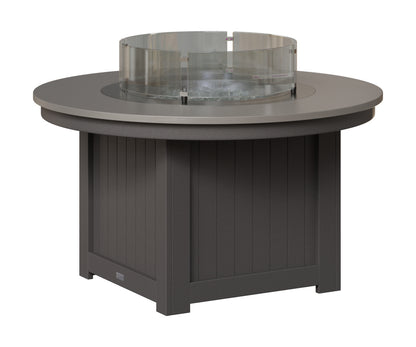 Berlin Gardens Donoma 44" Round Fire Pit in Smoke Gray, Hammered Stainless top