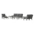 POLYWOOD Chippendale 7-Piece Deep Seating Set in Slate Grey