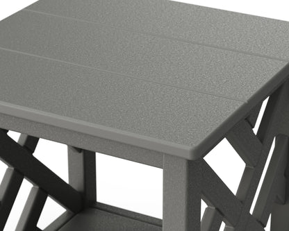POLYWOOD Chippendale Accent Table angle view
