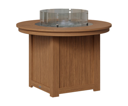 Berlin Gardens Donoma 44" Round Fire Table Dining in Antique Mahogany