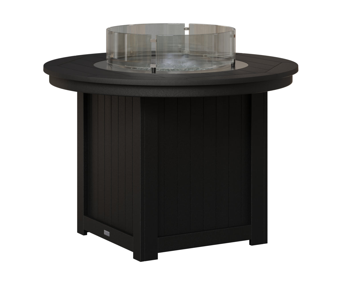 Berlin Gardens Donoma 44" Round Fire Table Dining in Black