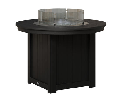 Berlin Gardens Donoma 44" Round Fire Table Dining in Black